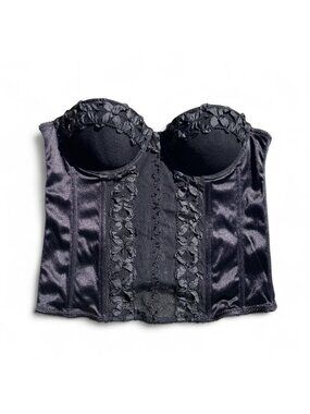 Black strapless corset top